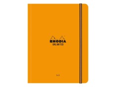 Carnet nedatat A5+, 16 x 21 cm, 60 file, Rhodia Unlimited, orange