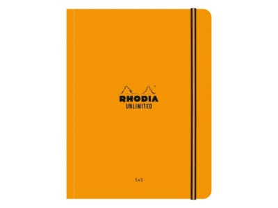 Carnet nedatat A5+, 16 x 21 cm, 60 file, Rhodia Unlimited, orange foto