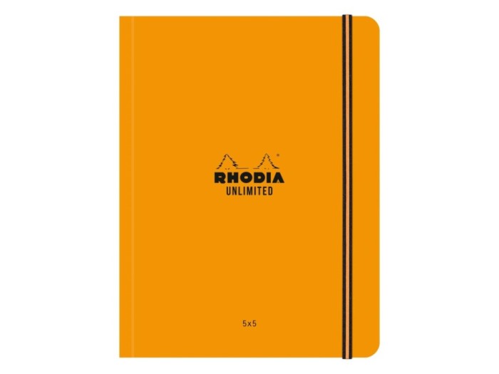 Carnet nedatat A5+, 16 x 21 cm, 60 file, Rhodia Unlimited, orange