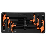 Set chei imbus hexagonale cu maner T, 8 piese, otel S2, NEO TOOLS