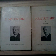 GENERAL RADU R. ROSETTI - Marturisiri - 2 Volume - 1940, 195+101 p.