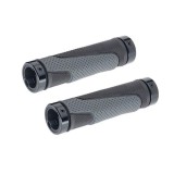 Mansoane bicicleta Syncromate, cauciuc, 130mm, negru/gri, set 2 buc.