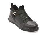 Ghete GRYXX negre, 2136, din material textil si piele naturala