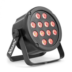 Beamz SlimPar 35, reflector cu LED-uri Spotlight 12x 3W, LED-uri 3in1, RGB, DMX / Standalone, negru foto