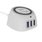 Incarcator la priza tip statie Konfulon C51Q 3 iesiri USB plus incarcare wireless pentru telefon