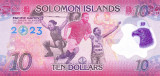 Bancnota Insulele Solomon 10 Dolari 2023 - UNC ( polimer, comemorativa, nr.mic )
