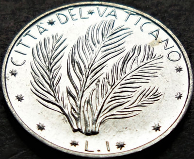 Moneda 1 LIRA - VATICAN, anul 1972 * cod 5278 B = UNC - Papa PAUL VI-lea foto