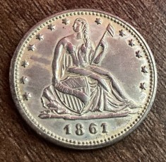 C50 - Moneda foarte veche - America - 1 silver dollar - replica a unei monede celebre - 1861