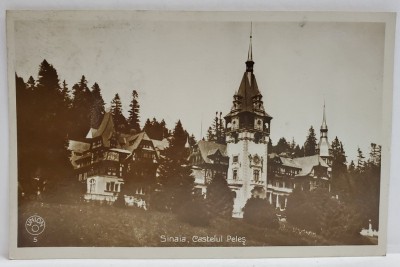 SINAIA , CASTELUL PELES , FOTO.UNION , TIP CARTE POSTALA , 1927 foto