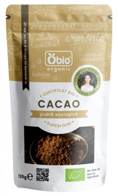 Cacao pudra raw eco 125g Obio foto