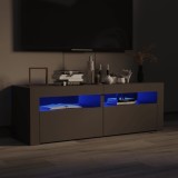 Cumpara ieftin Comodă TV cu lumini LED, gri, 120x35x40 cm