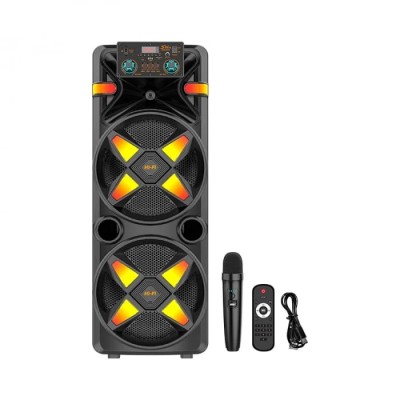Boxă Wireless ZQS-12205 &amp;ndash; 80W, Difuzor 12&amp;quot;, LED RGB, Bluetooth/USB/AUX/TF/FM, Baterie 4500mAh foto