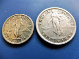 Filipine - Lot - 10 Centavos 1945 + 20 Centavos 1937 - Administratia SUA (246), Asia, Argint