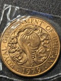 C10 BUTHAN 10 chetrum 1979 UNC, Asia, Nichel