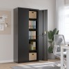 Gossi fiset, negru, 90x40x200 cm, otel