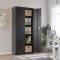 Gossi fiset, negru, 90x40x200 cm, otel