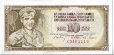 Bancnota 10 dinara 1968 - Iugoslavia foto