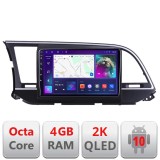 Navigatie Hyundai Elantra 2015-2018 C-581 Android Octa Core Ecran 2K QLED GPS 4G 4+32GB 360 KIT-581+EDT-E409-2K CarStore Technology