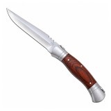 Cumpara ieftin Briceag Pliabil cu M&acirc;ner din Lemn și Teacă Textilă DEPOX&reg;, 37 cm, maro