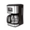 Cafetiera Heinner, 900 W, 1.5 l, plastic/inox, cana sticla, timer electronic, afisaj LCD, Negru/Argintiu