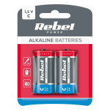 Baterie Rebel Alcalina R14 Blister 2 Buc