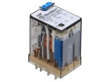 Releu electromagnetic FINDER DPDT 24VDC 10A cu soclu