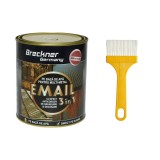 Vopsea email anticoroziva 3 &icirc;n 1 Breckner Germany, cupru metalizat, 750g, pe baza de apa, aplicare direct pe rugina, interior exterior