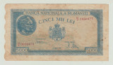 ROMANIA - 5000 LEI 20 MARTIE 1945 , FILIGRAN VERTICAL , MIHAI I , B1.118