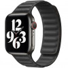 Curea iUni compatibila cu Apple Watch 1/2/3/4/5/6/7, 38mm, Leather Link, Black