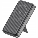 Innostyle Powerswitch Powerbank Cu Inducție Rapidă Pentru Magsafe 10000Mah Stand Negru