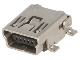 Soclu USB B Mini SMT pentru PCB 5 Pin, TE Connectivity