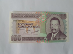 Burundi 100 Franci 2011 Noua foto