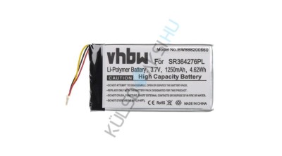 &amp;Icirc;nlocuire baterie GPS VHBW pentru Becker SR364276 - 1250mAh, 3.7V foto
