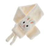 Fular pufos pentru copii cu iepuras alb