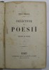 Cezar Bolliac - Colectiune de Poesii Vechi, Editia I, Bucuresti, Socec, Legatura Piele, 423 Pagini