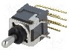 Intrerupator basculant, 3 pozitii, mod comutare ON-OFF-ON, DPDT, NKK SWITCHES - B23JH foto