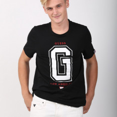 Tricou barbati negru regular fit Guess