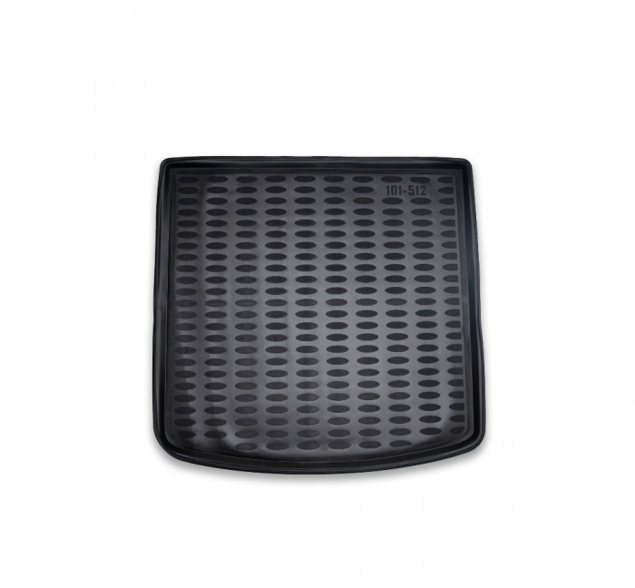 Covor pentru Portbagaj tip Tavita Compatibil Audi A4 B8 Berlina 2007-2015-&gt;,Material Flexibil, Negru