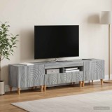 Cumpara ieftin Set de 3 piese pentru TV cu LED Sonoma gri Lemn prelucrat