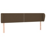 Cumpara ieftin Tablie de pat cu aripioare maro inchis 183x23x78/88 cm textil