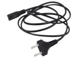 Cablu Alimentare 2x0,5mm2 CEE 7/16 la IEC C7 1,5m Negru