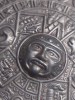Platou incrustație coajă abalone epocă Mexicană aztecă-calendar AZTEC ALPACA,Col