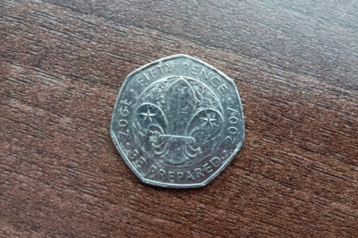 M3 C50 - Moneda foarte veche - Anglia - fifty pence omagiala - 2007 foto