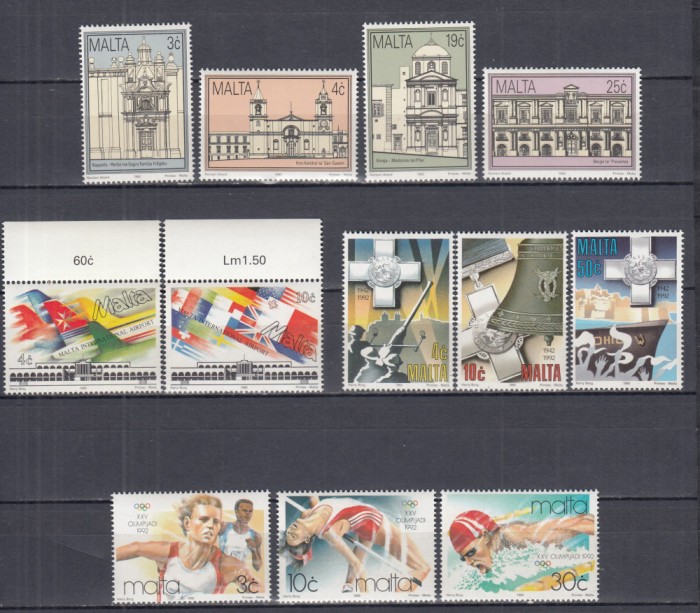 MALTA 1992 MULTIPLE SERII MNH