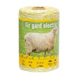 Fir gard electric 250m 90kg rezistent UV pentru animale domestice alb galben 0.45 Ohm/m