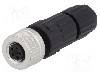 Conector M8, 4 pini, clasa etanseitate IP67, HIRSCHMANN - 933367100 ELKA4008V