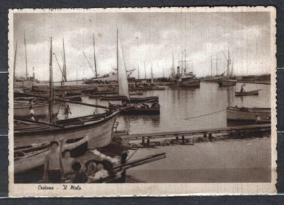 ITALIA - CROTONE. PORTUL IL MOLO. CARTE POSTALA VECHE CIRCULATA, C22 foto