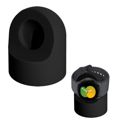 Docking stand Kwmobile pentru Samsung Galaxy Watch 5, Negru, Silicon, KWM0000257A001C foto
