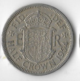 Moneda half crown 1954 - Marea Britanie, Europa, Cupru-Nichel