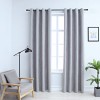 VidaXL Draperii opace cu inele metalice, 2 buc., gri, 140 x 225 cm 134465